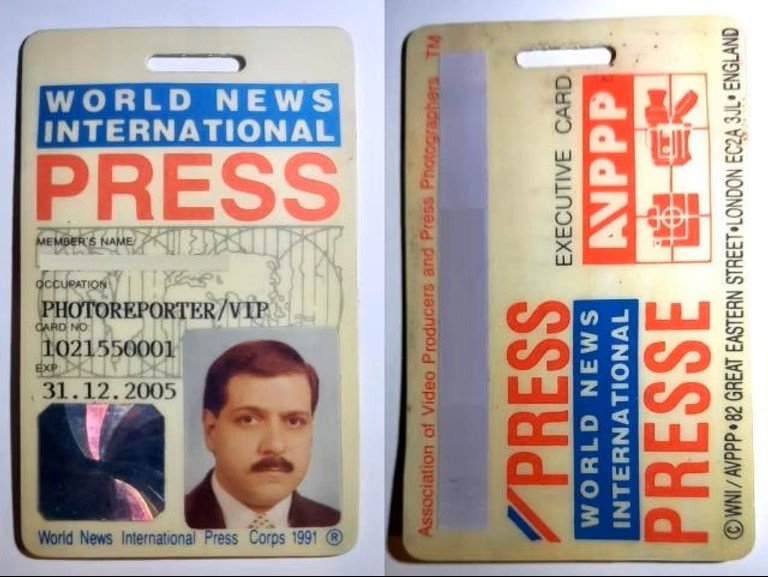 Original World News International press card